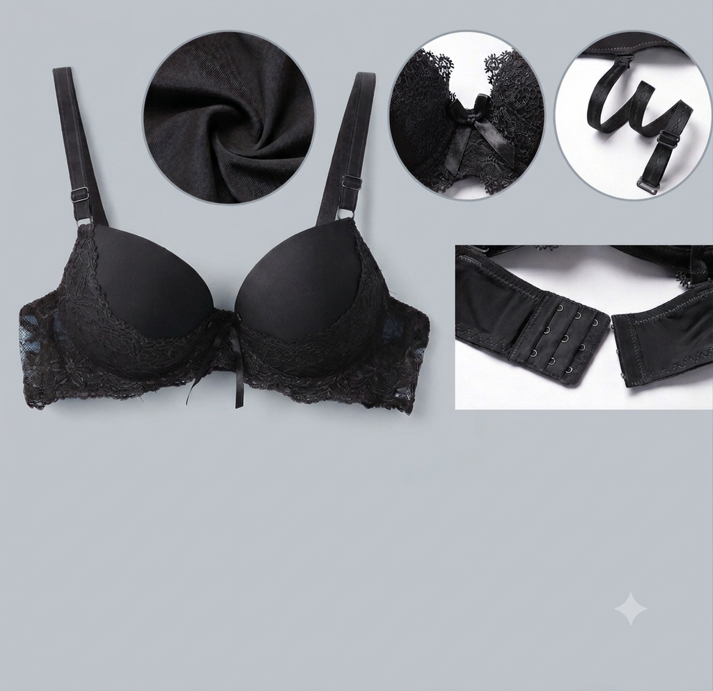 The Midnight Lace Underwire Bra